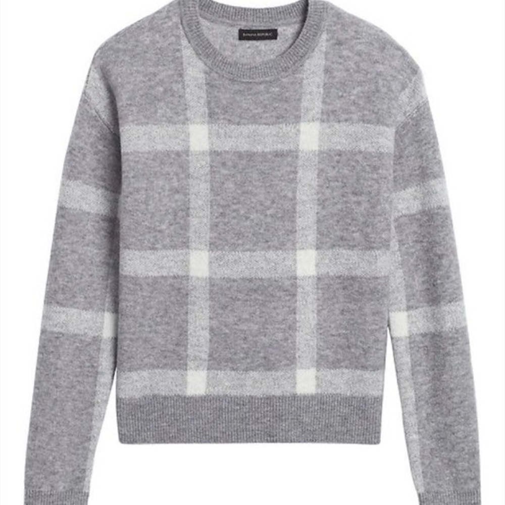 NWOT Banana Republic Aire Plaid Sweater